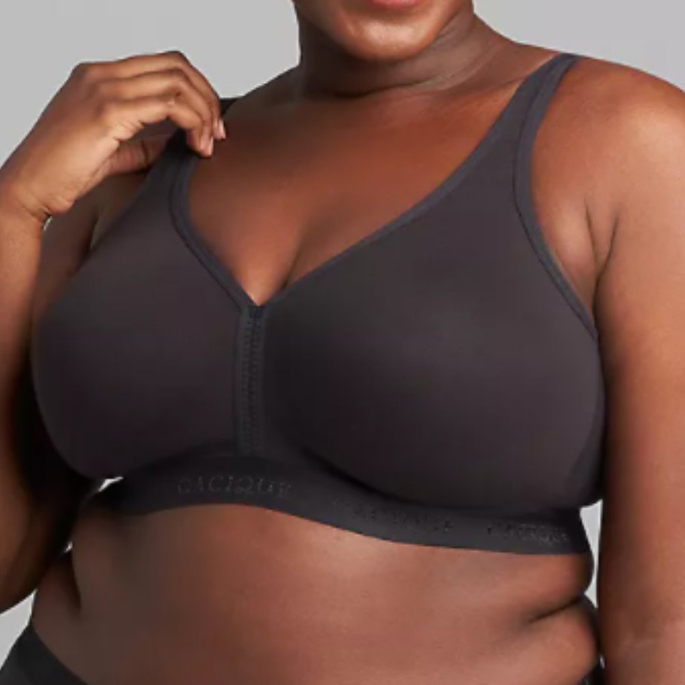Cotton Unlined No wire Bra (BLACK, 36DDD)